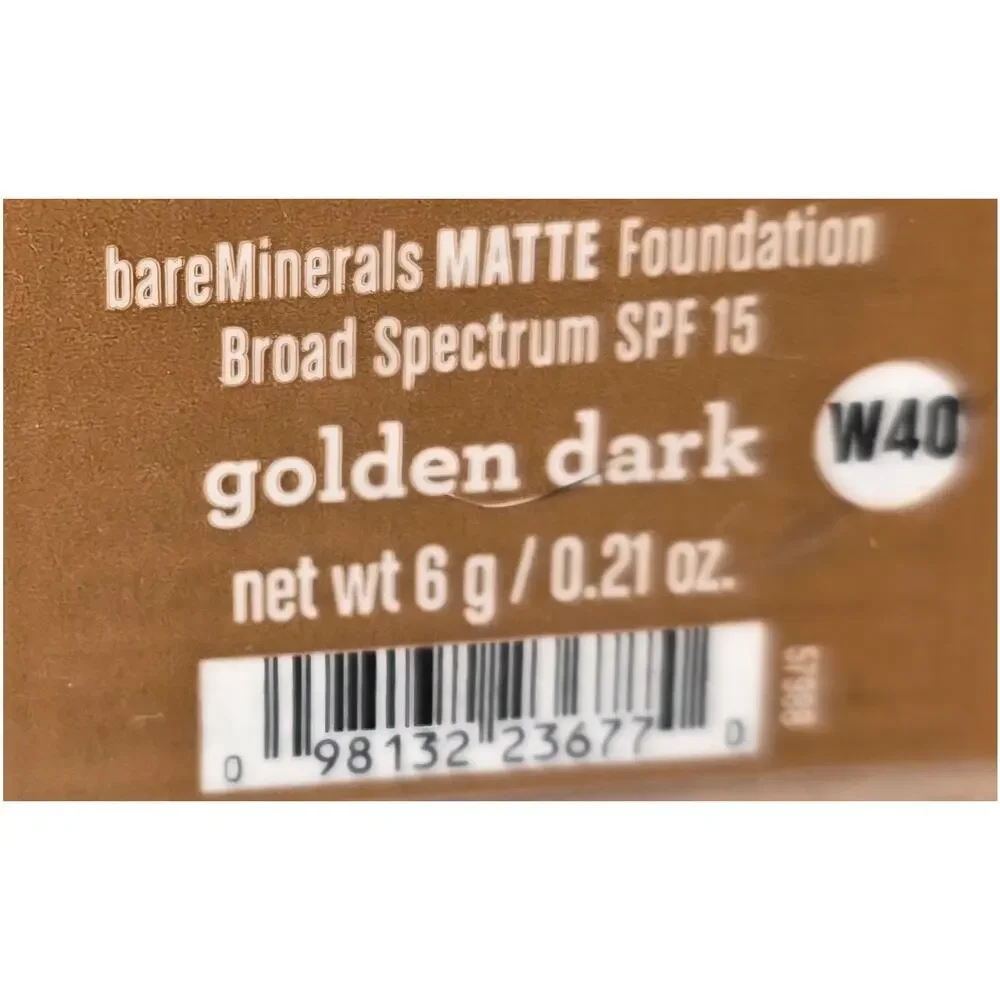 bareMinerals Original Foundation Powder SPF15 Golden Dark Matte W40 6g